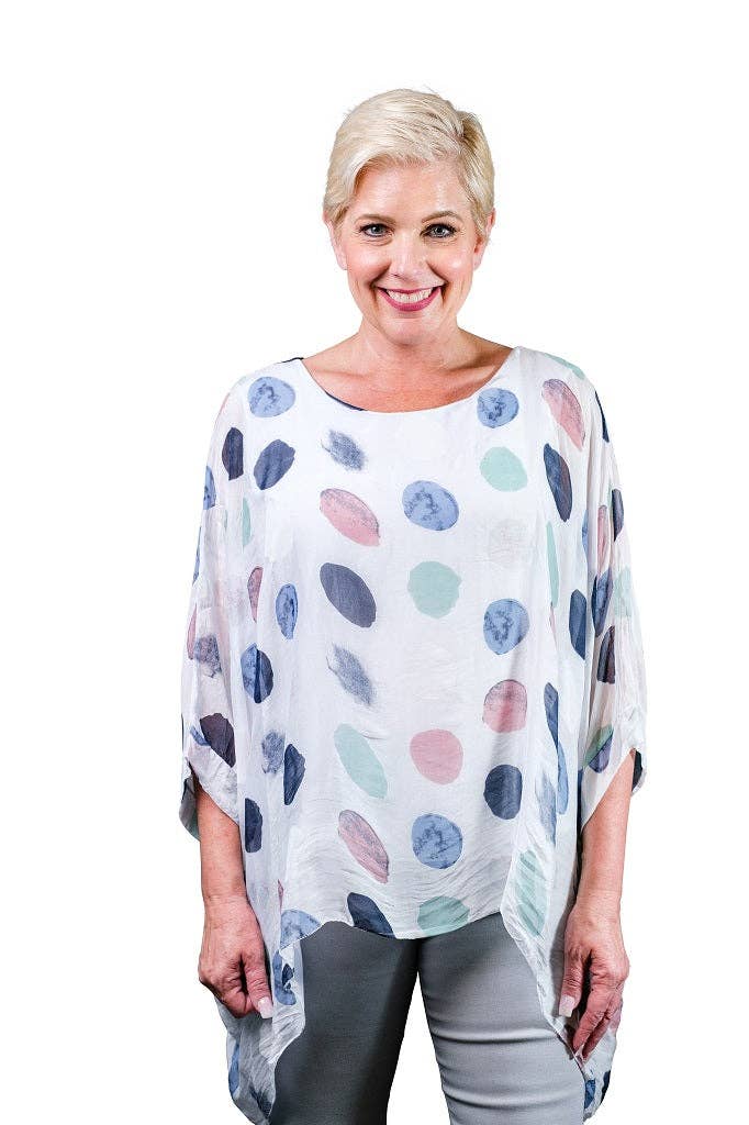 TINA Stephens Italy/Tees By Tina - Wholesale Kaftan - Women's - Sofia Circle Silk Kaftan (BQ201R)0