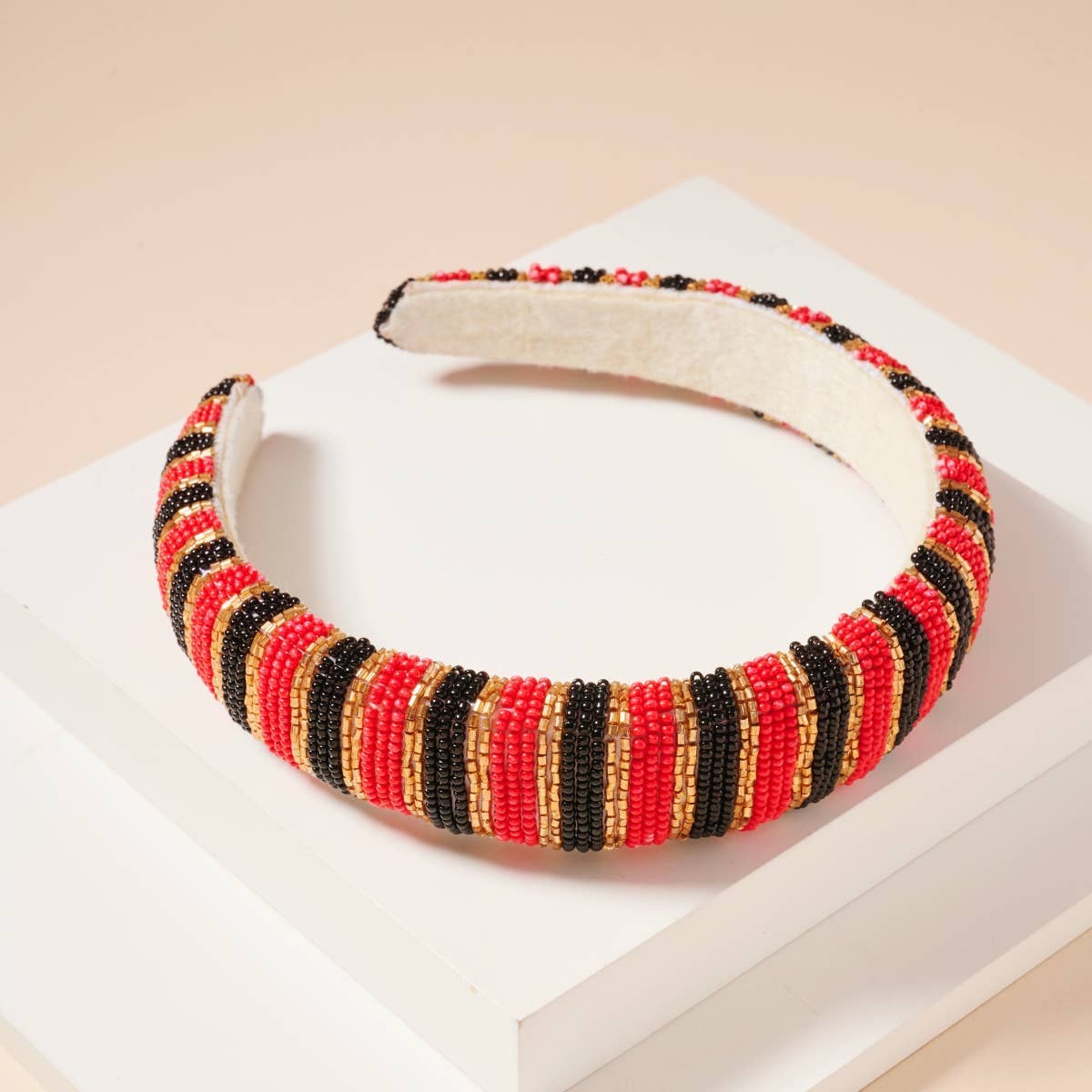 Frem - Wholesale Fashion Headband - Women's - Game Day Color Block Seed Bead Headband7