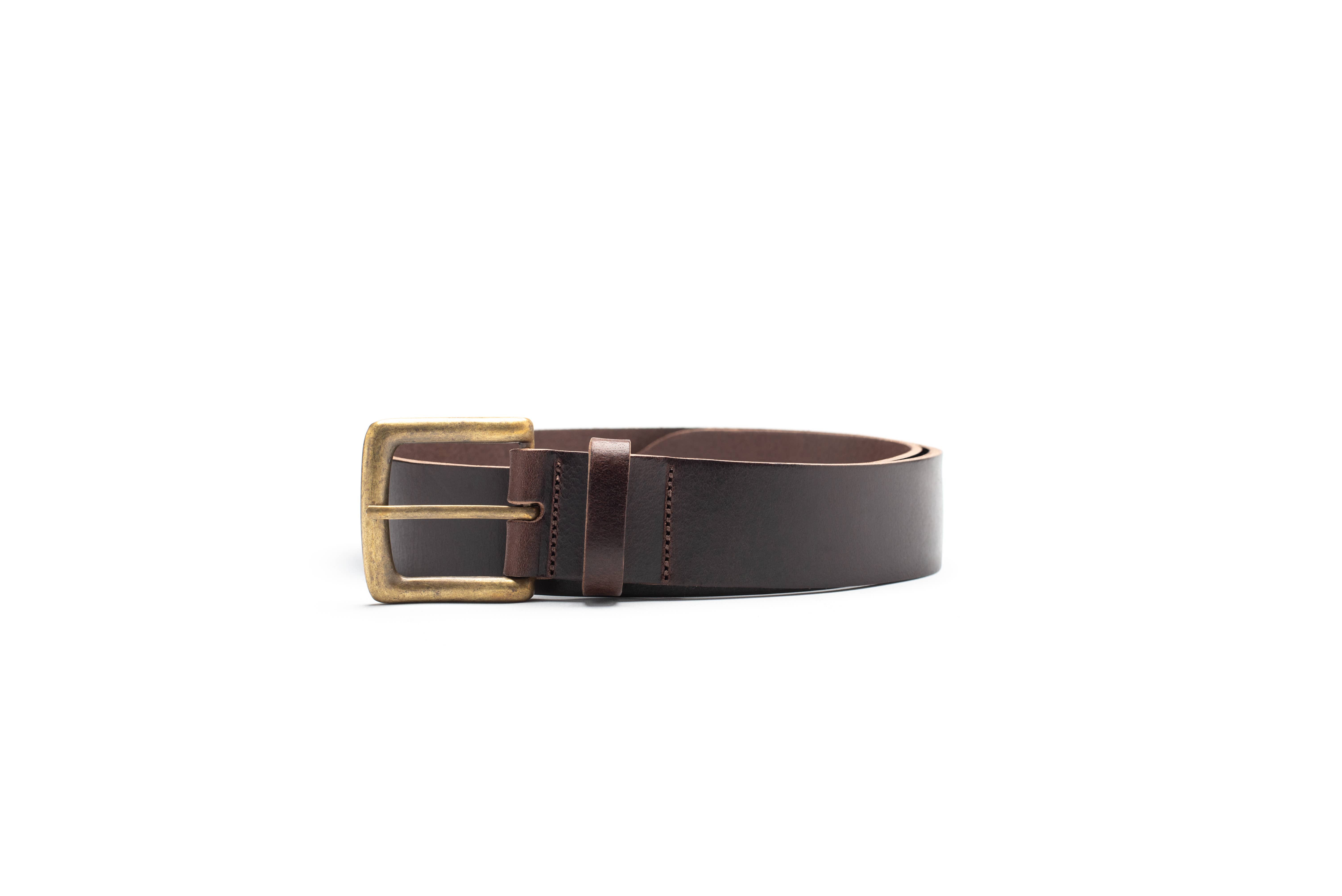 Leathergraft – wholesale Belt – Unisex – Men's full grain leather belt with antique brass buckle7