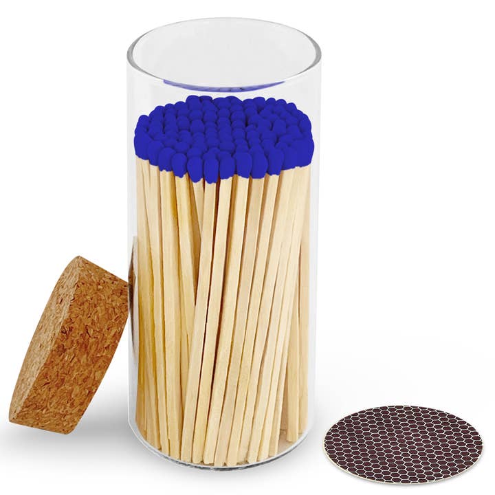 Thankful Greetings - Wholesale Matches - 4" Matches in Large Chic Cork Top Jar - Color(s) of Choice28