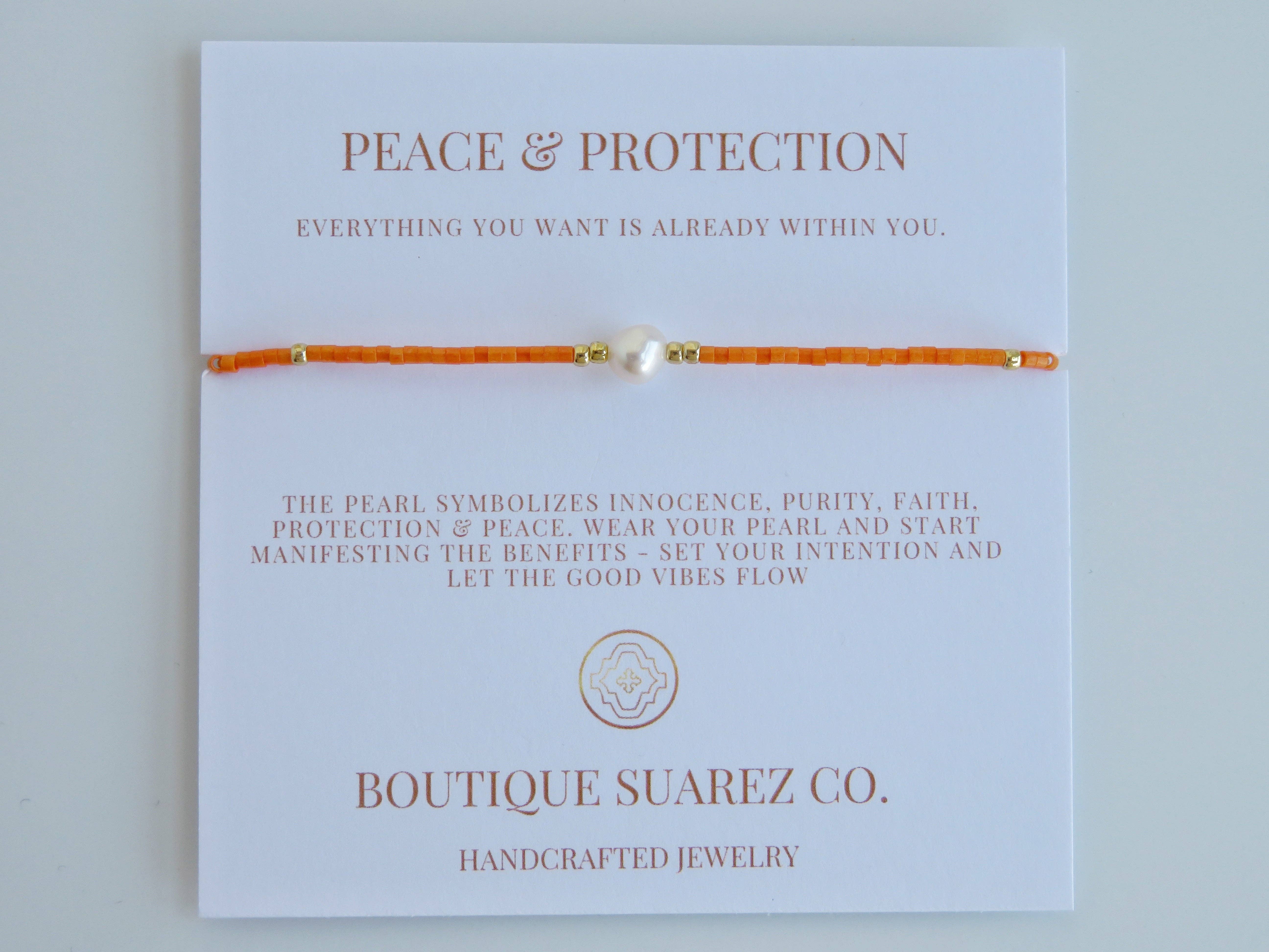 Boutique Suarez Co. - Wholesale Beaded Bracelet - Manifest Peace - Pearl Bracelet87