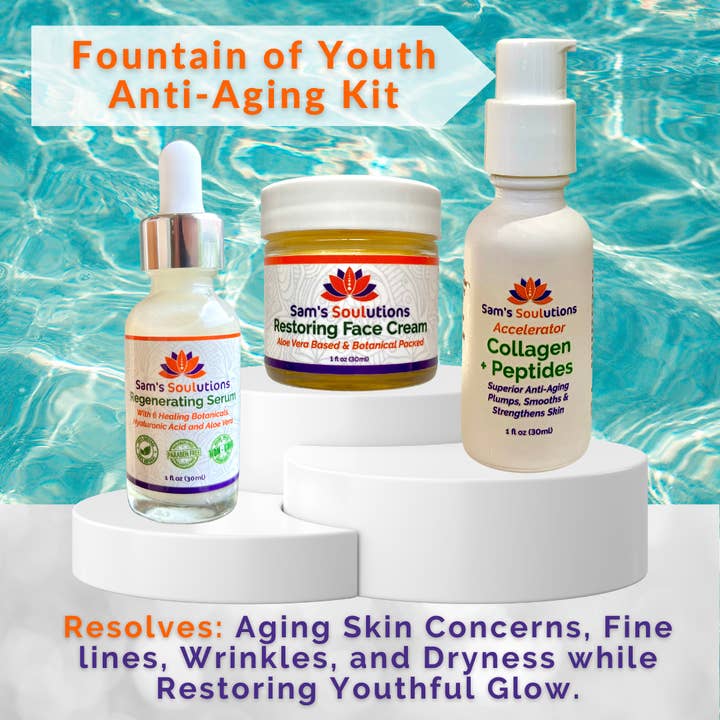 Kit Anti-Envelhecimento Fonte da Juventude por atacado de Sam's Soulutions Plant-Based Beauty