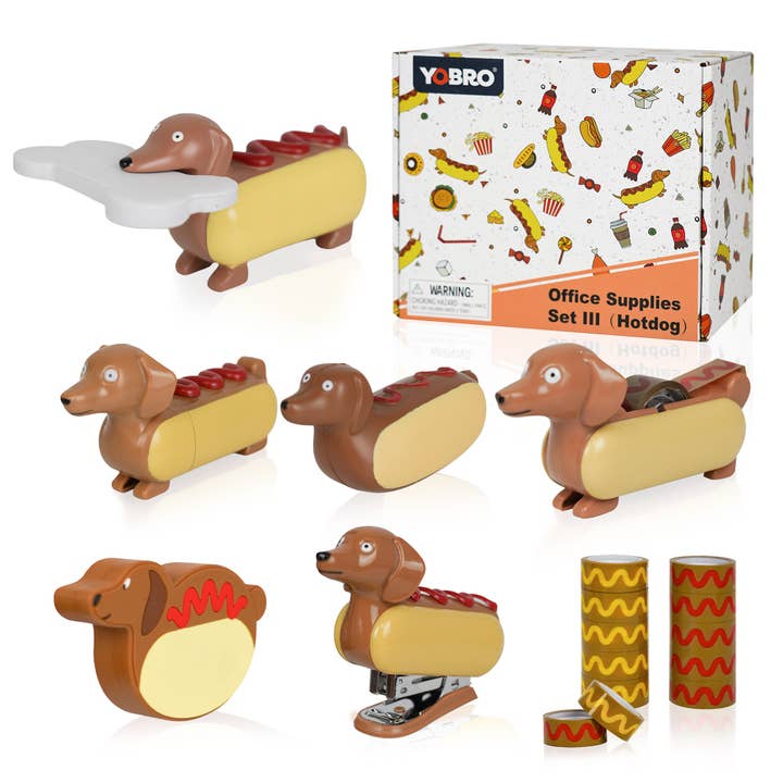 YOBRO HotDog Office Set Dachshund StationeryOffice Accessory for wholesale by Yobro