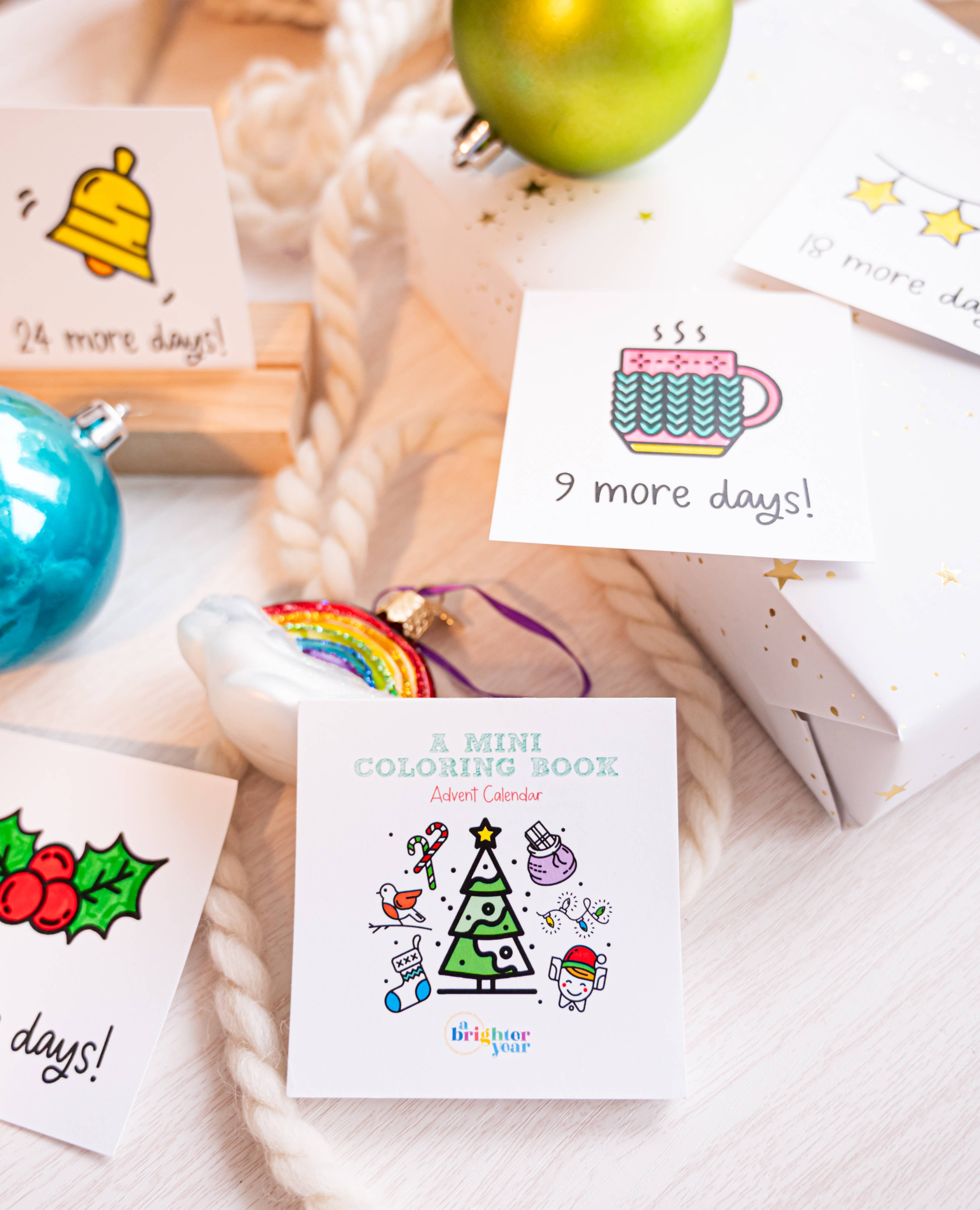 A Brighter Year - Wholesale Coloring & Activity Book - Adult - Color Your Own Advent Calendar Gift Set, Christmas 2025 Gift7