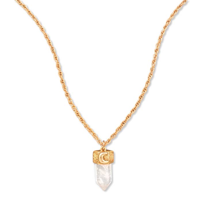 Moon Magic Kristallhalskette | Gold für den Großhandel von Hiouchi Jewels | Rose & Bolt Grateful Dead Jewelry