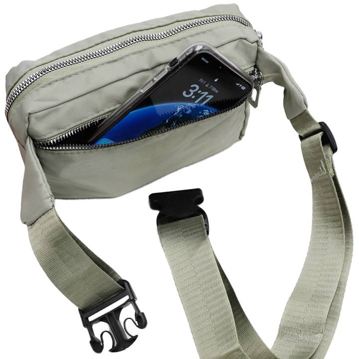 Cap Zone - Wholesale Belt Bag - Women's - Minimal Matte Pastel Color Belt Bag Fanny Pack