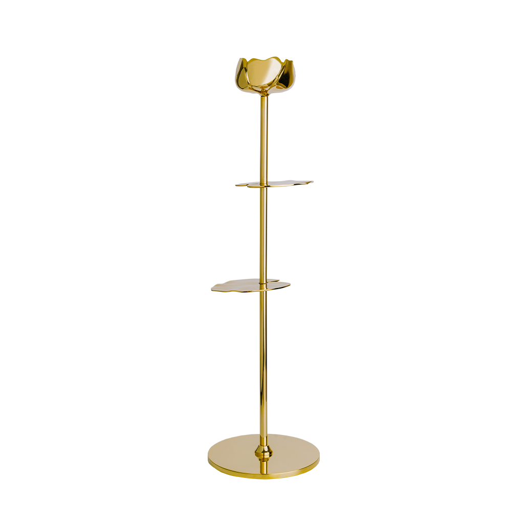 Gold Ninfea Alta Candlestick - 40cm for wholesale on Faire0