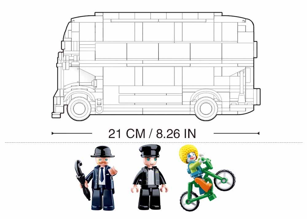 Sluban North America - Wholesale Building Set - Kids - London - Double Decker City Bus  382 Pcs - M38-B07082