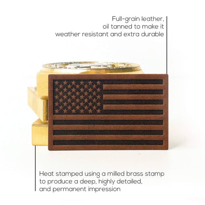 Byward Outfitters - Wholesale Trucker Hat - Unisex - American Flag Leather Patch Hat2