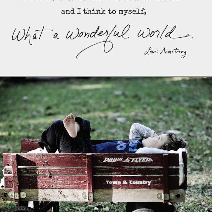 Bonair Daydreams - Wholesale Birthday Card - 572b: I See Skies of Blue and Clouds of White... And I Think to Myself, What a Wonderful World. - Louis Armstrong