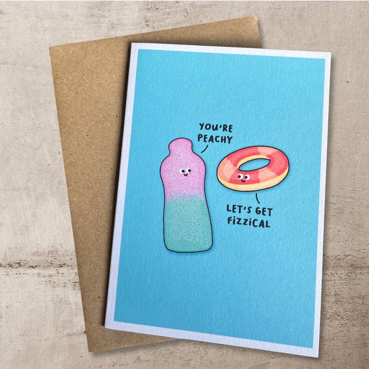 Saucy sweets - Valentines Day greeting card for wholesale by Back To The Drawing Board Illustration