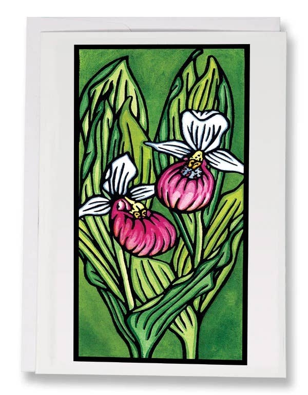 Sarah Angst Art - Wholesale Everyday Greeting Card - Greeting Card Lady Slippers2