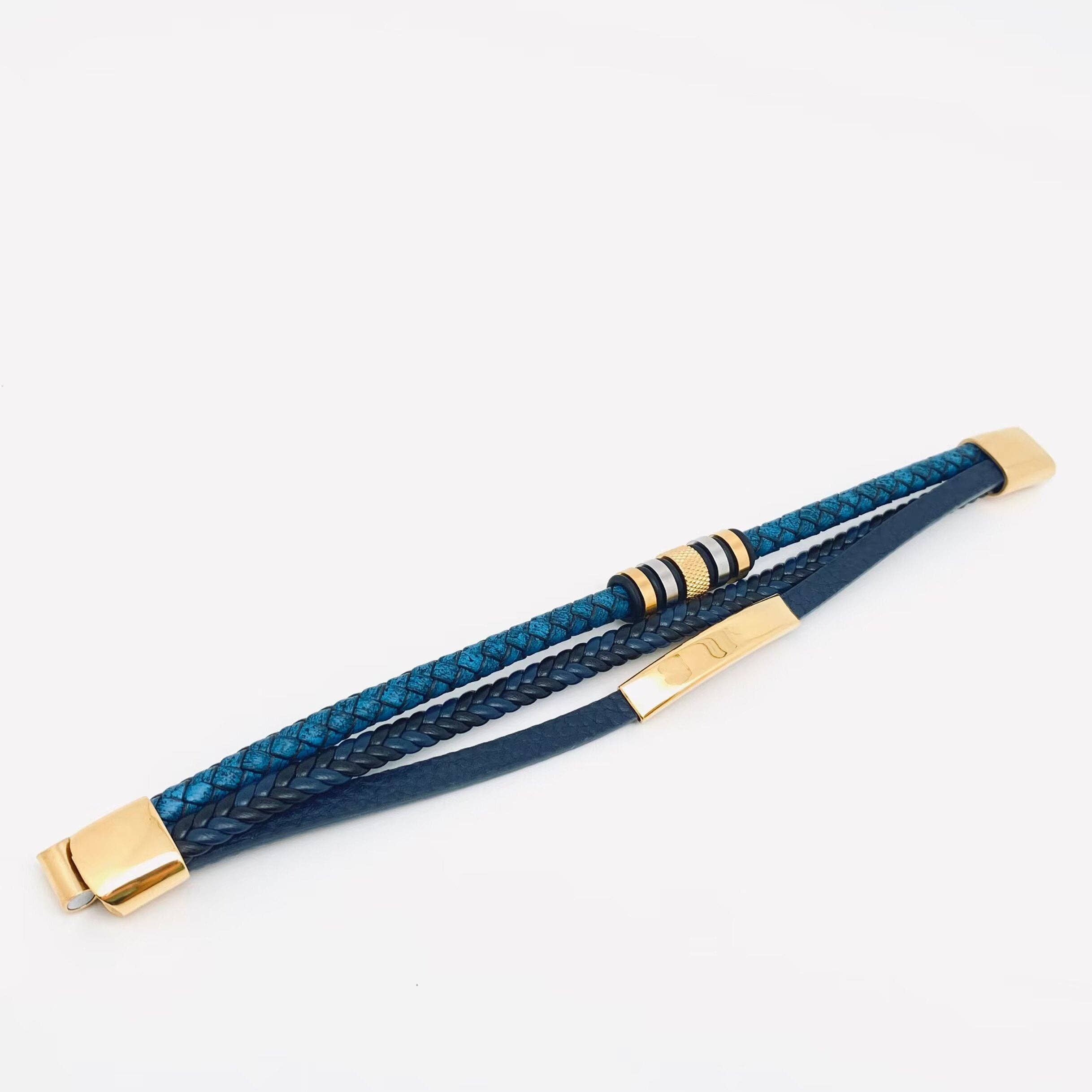 Mio Queena - Wholesale Bangle Bracelet - Hand-woven Leather Stainless Steel Men's Bracelet - MJ/BC2