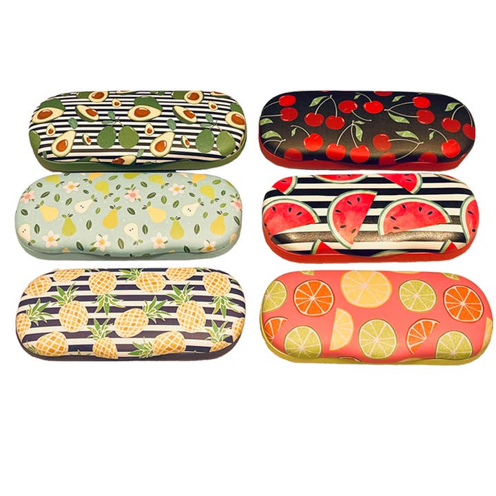 Étuis coquille moyenne à imprimé fantaisie salade de fruits pour la vente par I Heart Eyewear
