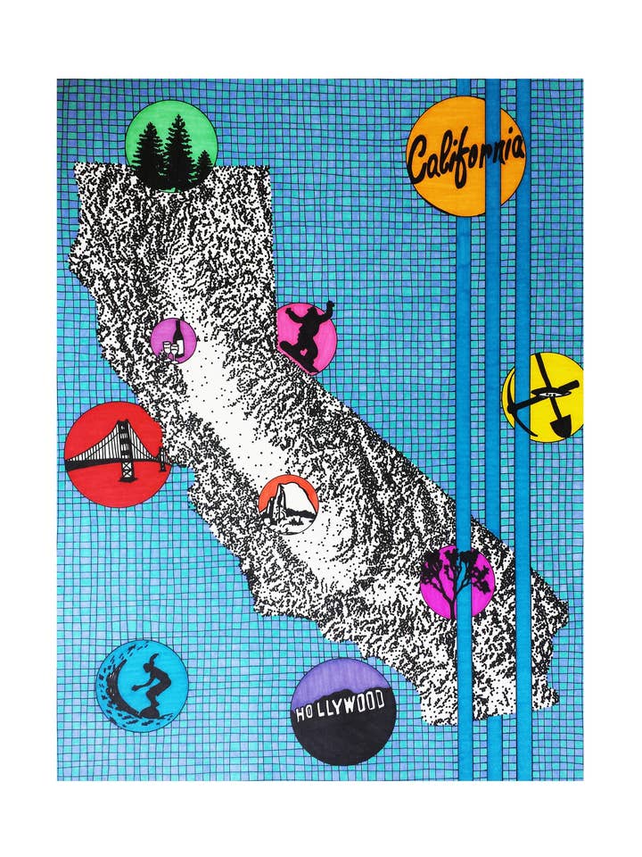 Impresión artística de California para venta al por mayor de artisticle
