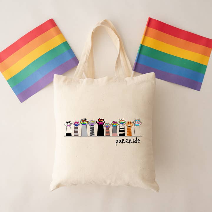 Spicy Kitten Designs - Wholesale Tote Bag - Unisex - Purride - LGBTQ+ - Cat Tote Bag0