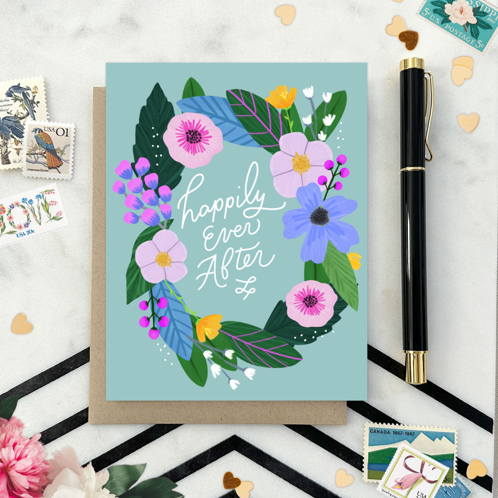 Barone and Co. - Wholesale Trouwkaartje - Blij Tuin Krans Huwelijkskaart3