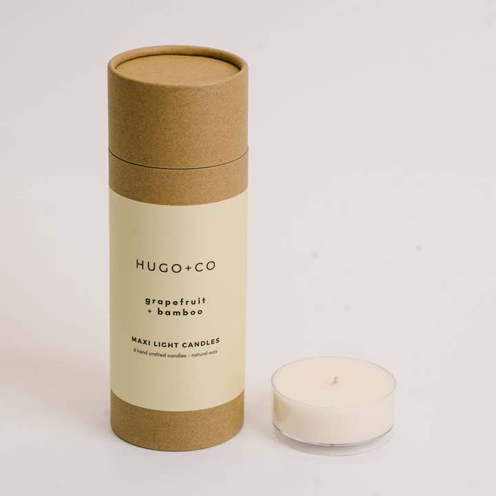 Grapefruit & Bamboo Maxi Lights (Tube of 6) por atacado de HUGO+CO