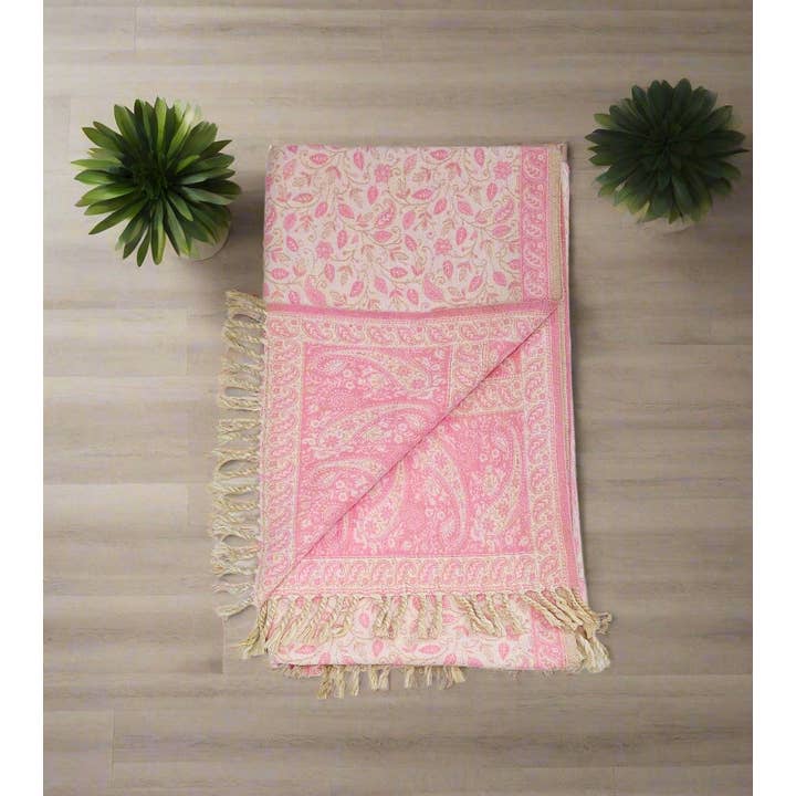 Tibet Handicrafts LLC - Wholesale Throw Blanket - Baby Pink Vibes3