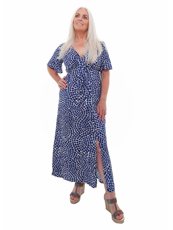 Mosaic Twist Bust Tie Dress for wholesale by DREAMS