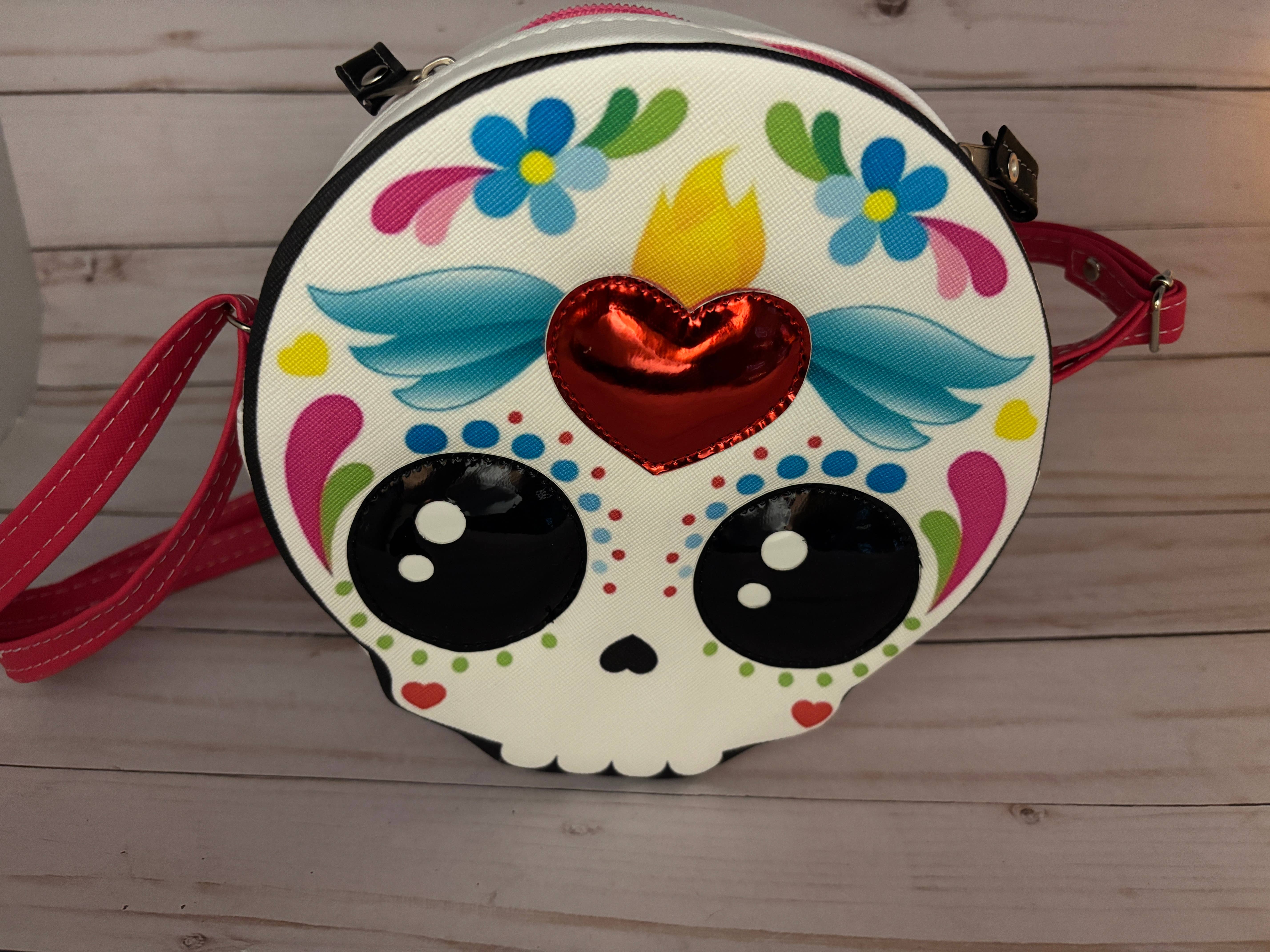 Viva Greetings - Wholesale Crossbody Bag - Women's - Day of the Dead Sugar Skull Bag Kawaii Crossbody Purse4