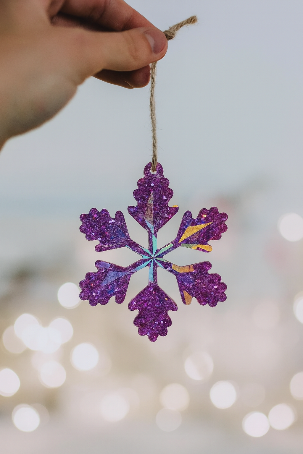 JEMS of the Sea - Vente Objets de décoration - Ornement Flocon de Neige - Résine Holographique - Noël6