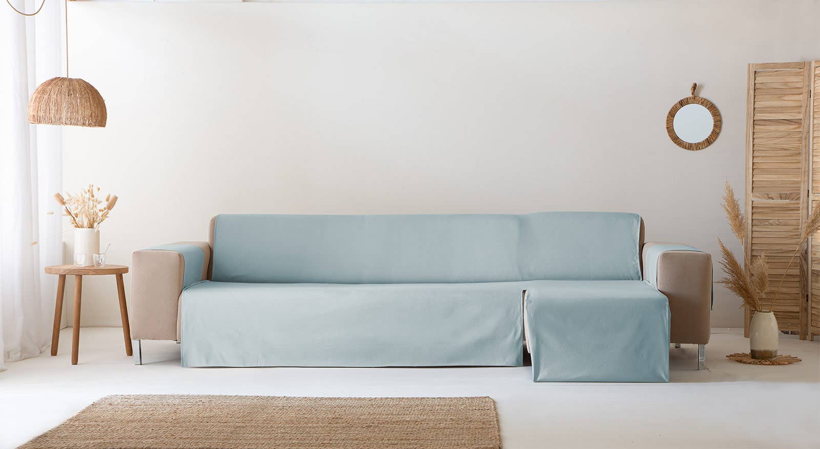 GAMUSI - Wholesale Chair/Sofa Slipcover - Smooth cotton plain sofa cover ALICANTE7