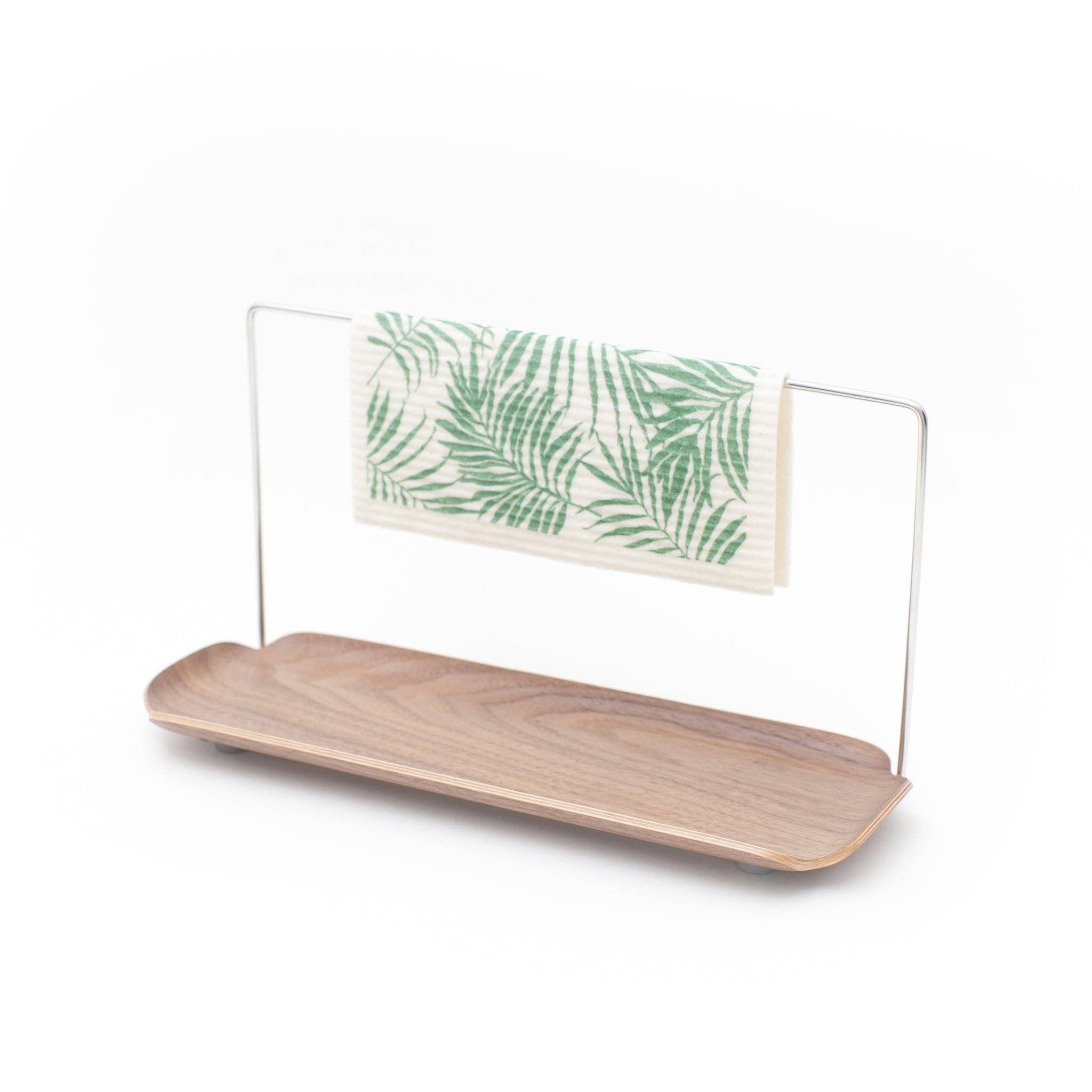 Bosign - Wholesale Kitchen Storage/Organizer - Leaf™ Sink Organiser With Dishcloth Hanger, Walnut. Water-Resistant1