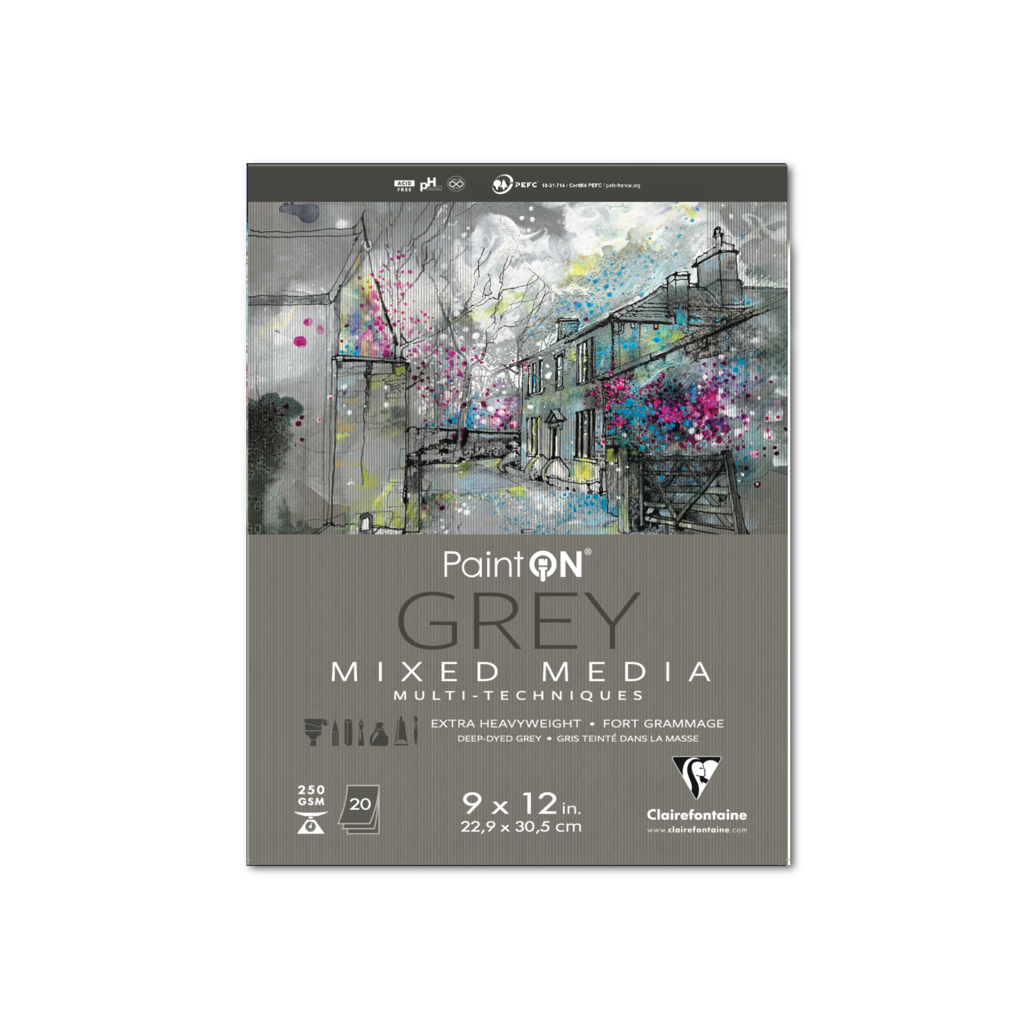 Exaclair - Wholesale Sketchbook/Sketchpad - PaintON Mixed Media Pads - 250g - Six Colors - Three Sizes12