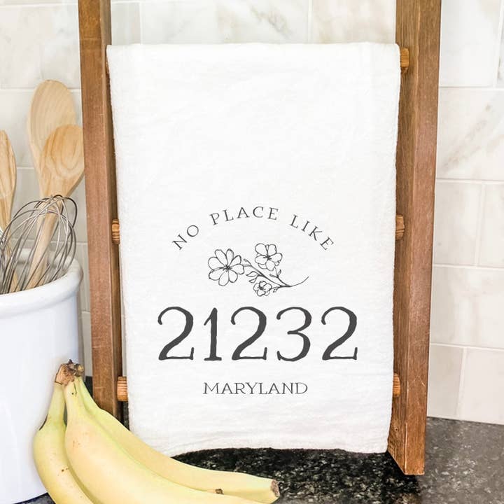 Nessun posto come - Strofinaccio in cotone personalizzato per la vendita all'ingrosso da parte di Indigo Tangerine