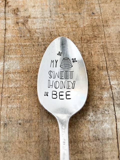 Colher Carimbada My Sweet Honey Bee Vintage por atacado de The Sassy Barn