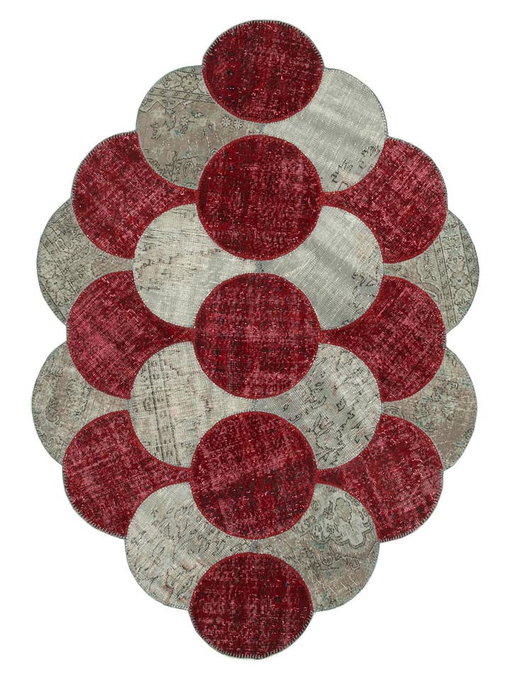 Tapete Patchwork Redondo Multicolor 6x9 - 29083 por atacado de RUG N CARPET