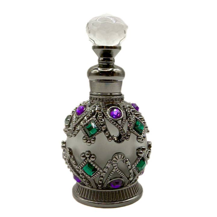 Flacon de parfum - 15ml Rond, Style #9 Violet, Vert, Étain pour la vente par Gifts Amazing!