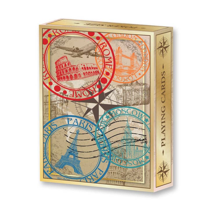 Jeu de cartes à jouer World Travel Standard Index pour la vente par Springbok Puzzle