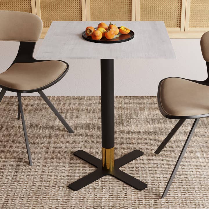 Vail Small Space Café Bistro Table with Steel Base for wholesale by LeisureMod