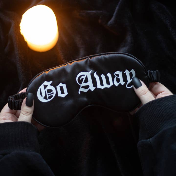 Something Different Wholesale - Wholesale Sleep/Eye Mask - Go Away Gothic Satin Sleep Mask