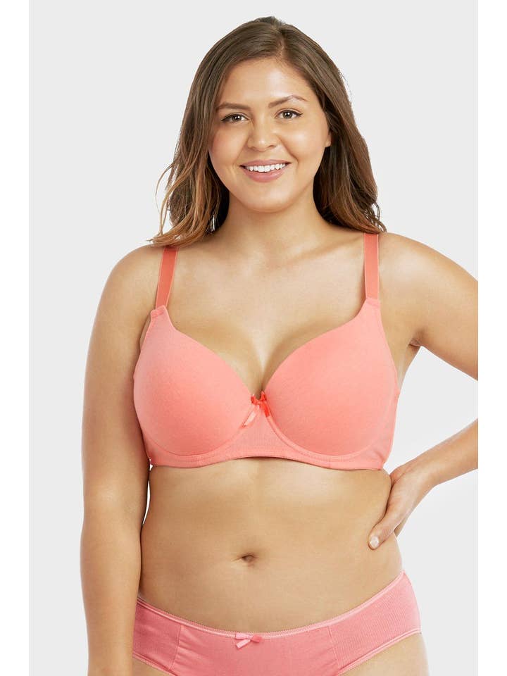 Lingerie Mart - Wholesale Bra – Women's - Sofra Ladies Full Cup Plain Cotton D Cup Bra BR4207PD1