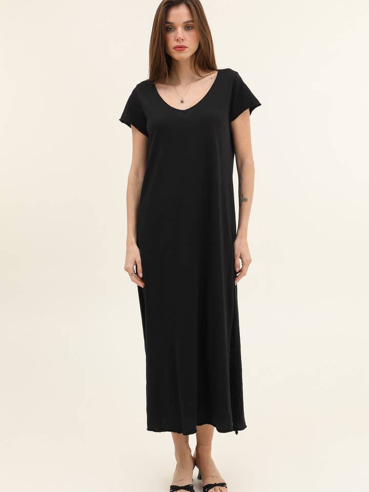 Moonsun - Wholesale Dress - Women's - Solid cotton long dress16