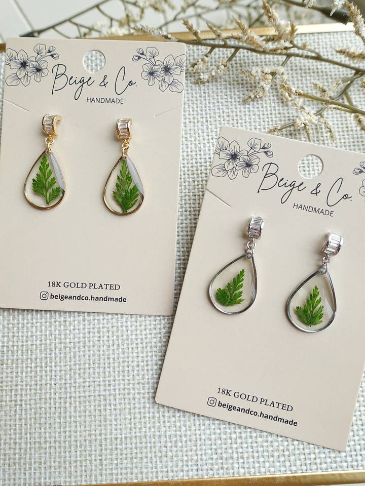 Sparkly Leaf for wholesale by Beige & Co. Handmade
