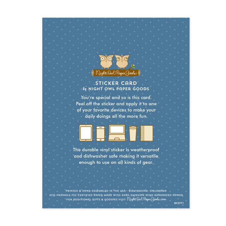 Night Owl Paper Goods - Wholesale Everyday Greeting Card - Shining Star Admin Sticker Card - Admin Professionals Day1