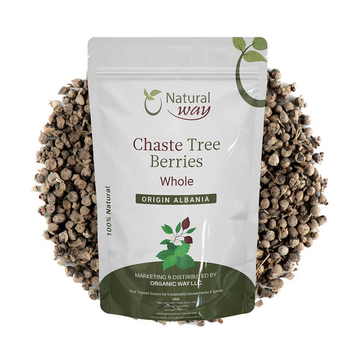 Natural Chaste Tree Berries Whole for wholesale by Organic Way LLC