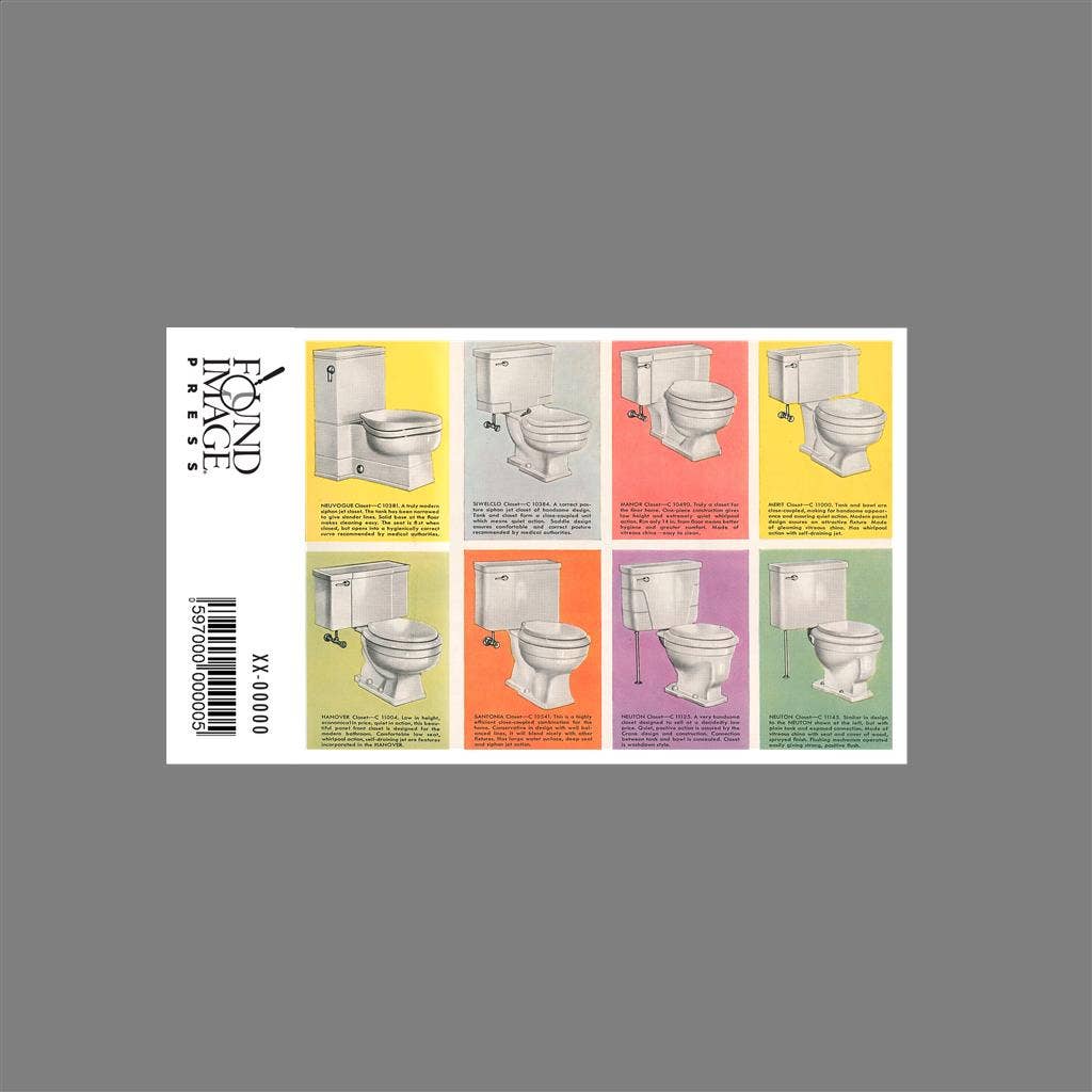 Found Image Press - Vente Autocollant - Autocollant AD-303 Variété de Toilettes1