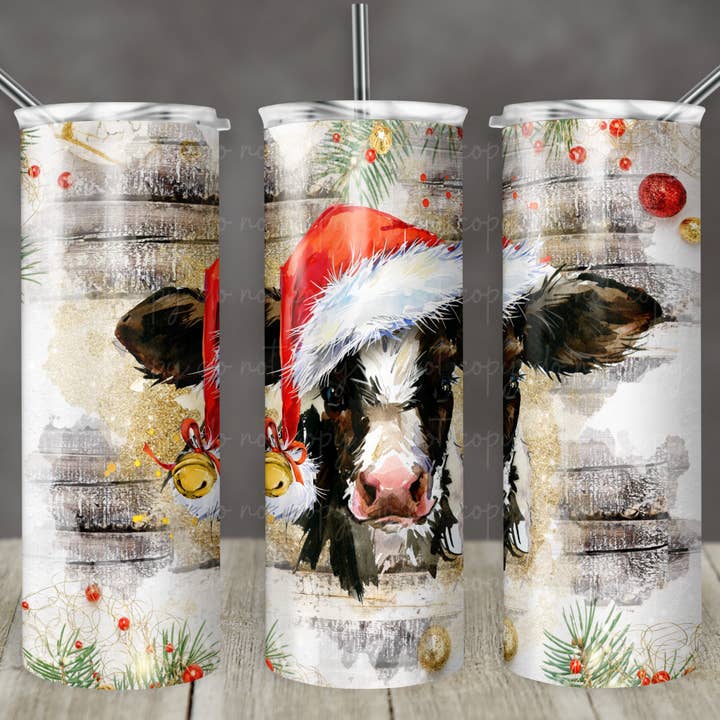 Gobelet Christmas Cow 20 oz pour la vente par GrapeVineWholesale