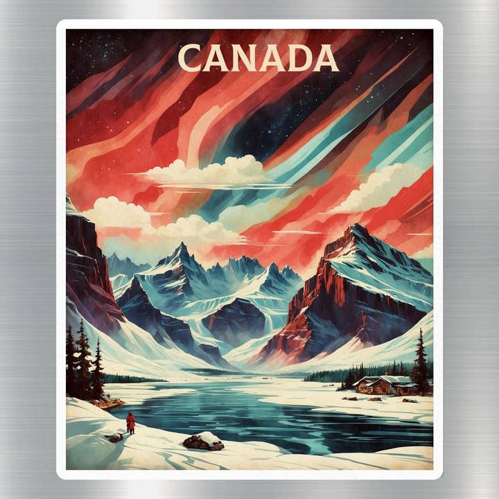 Vintage Snow Canada Sticker for wholesale by GraffMerch.com