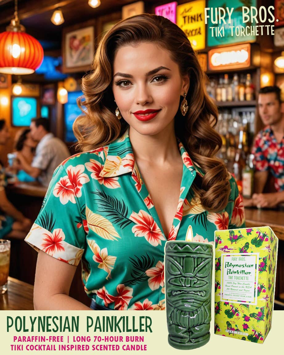 Fury Bros. - Wholesale Novelty Candle - Polynesian Painkiller - Fury Bros. Tiki Torchette7