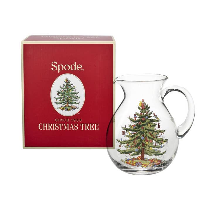 Portmeirion, Spode, Pimpernel, Nacthmann, Wrendale Designs - Wholesale Pitcher - Spode Christmas Tree Glass Pitcher1