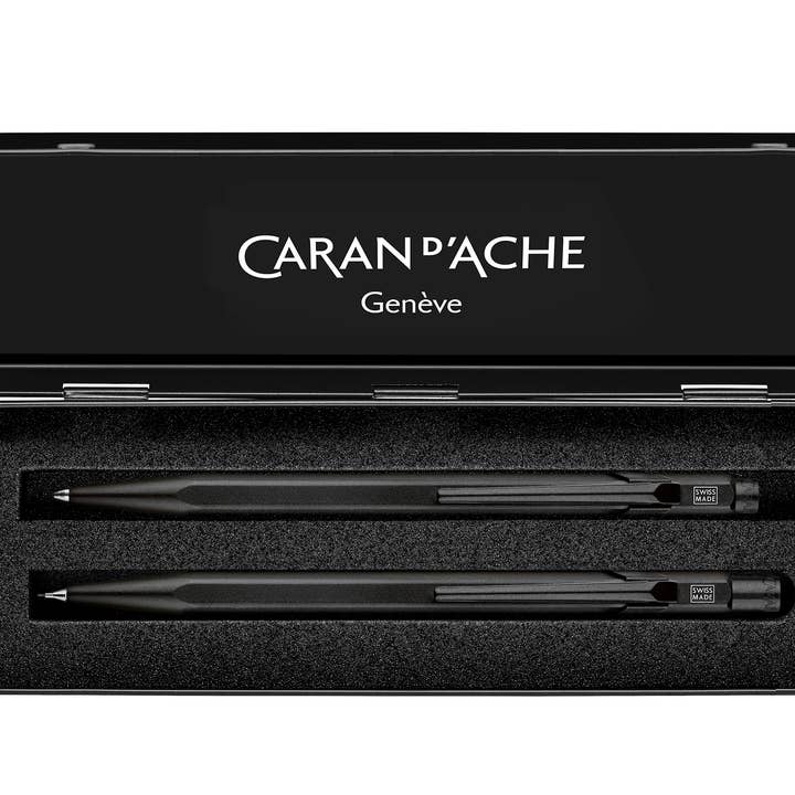 Set 849™ Ballpoint pen + Mechanical Pencil 0.7mm Black Code for wholesale by Caran d'Ache