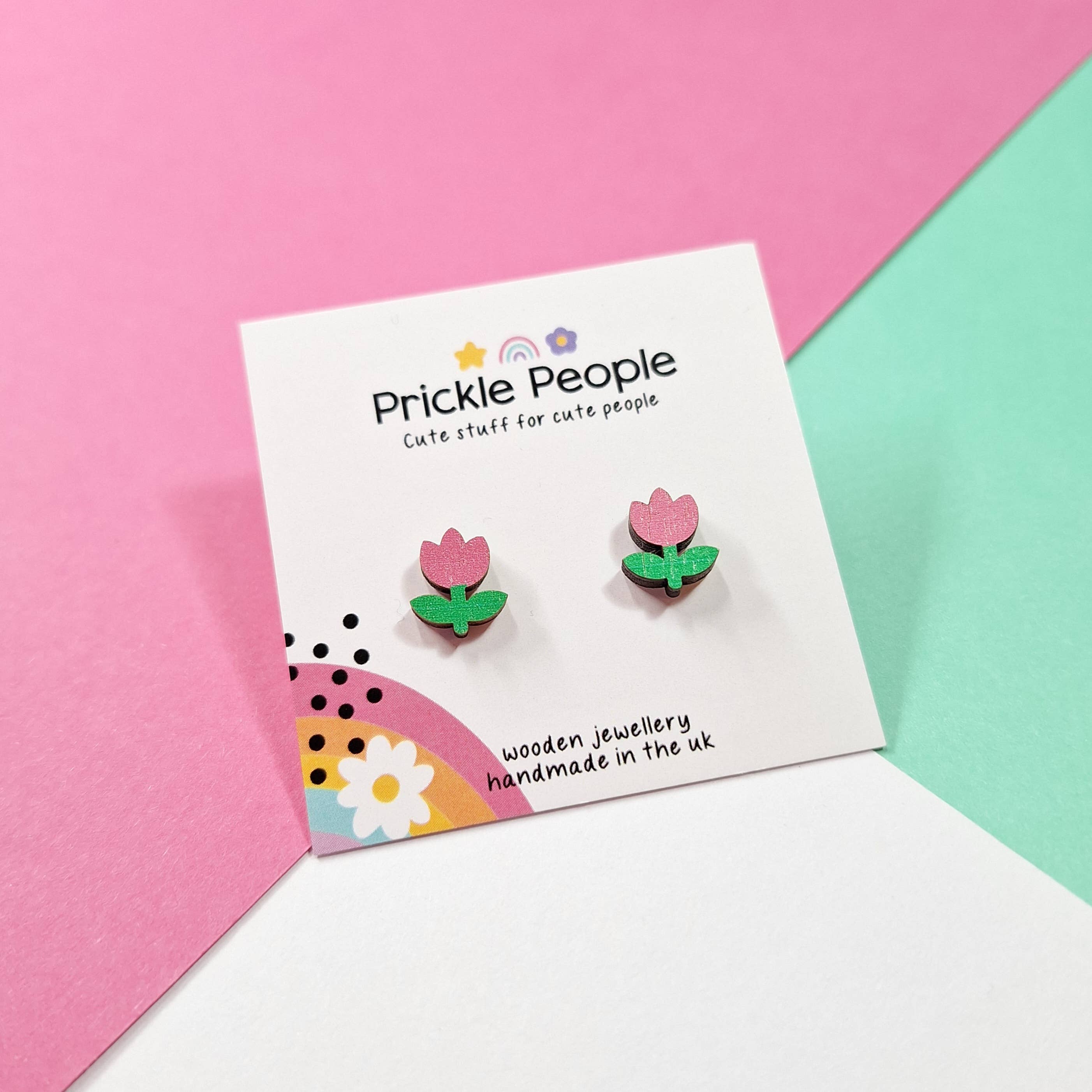Prickle People - Wholesale Stud/Post Earrings - Flower Studs, Flower Earrings, Summer Style, Pink