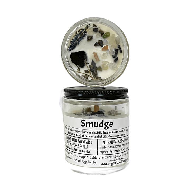 Vela de Cristal para Casa Smudge por atacado de Organic Body Shop