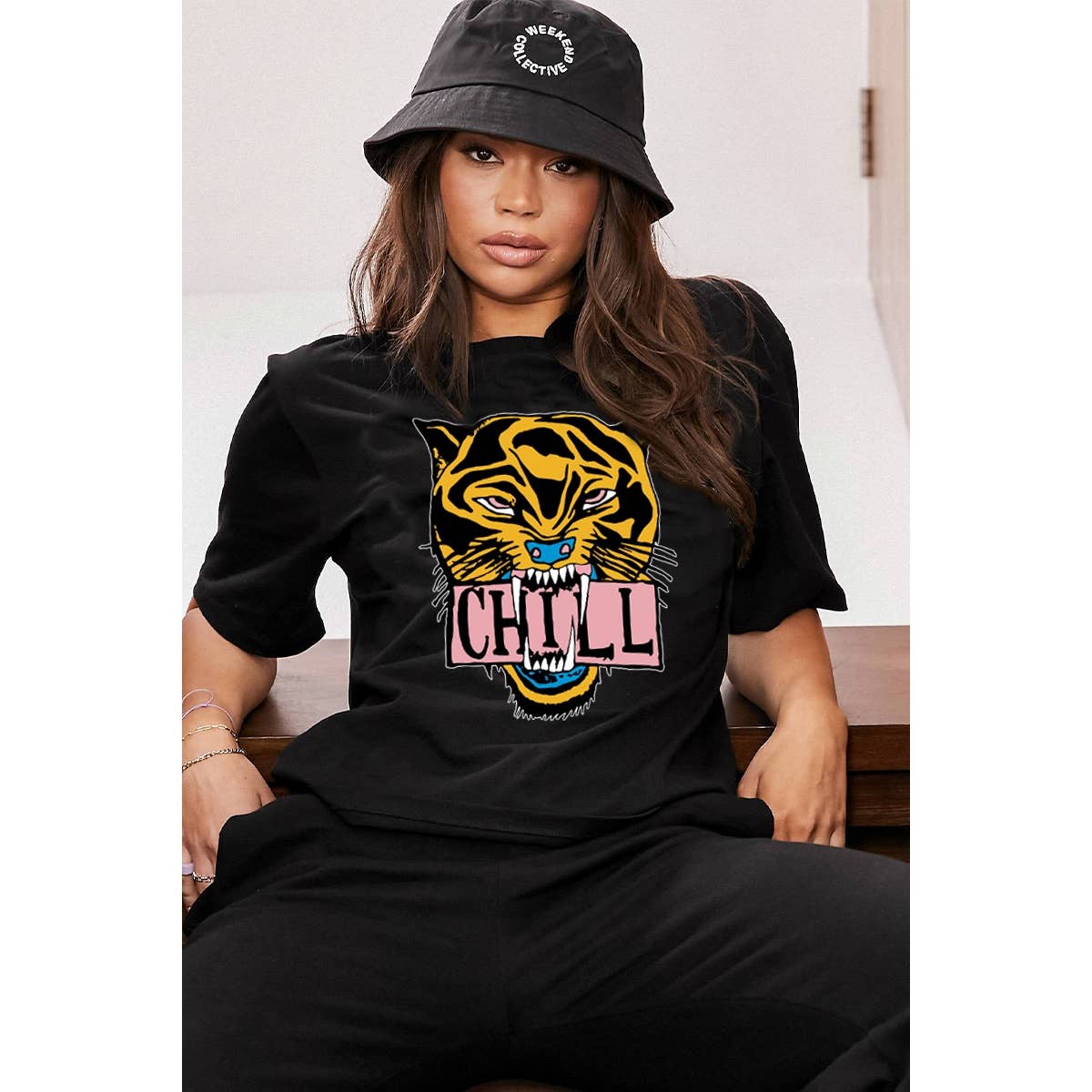 crashangel.us - Wholesale Screen Printed T-Shirt - Women's - CHILL GRAPHIC TEE0